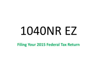 Guide to Filing 2015 Federal Tax Return with 1040NR-EZ Form