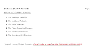 Different Geometries and Parallel Postulates