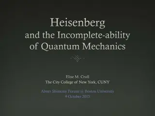 Heisenberg and the Incomplete Ability of Quantum Mechanics