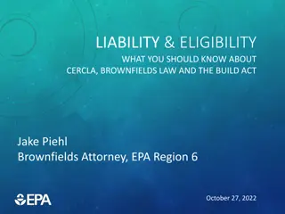 CERCLA, Brownfields Law, and the BUILD Act