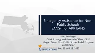 Emergency Assistance for Non-Public Schools - EANS-II and ARP Programs Overview