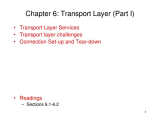 Transport Layer Services and Challenges