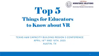 Insights Into VR and Transition Services for Educators at the Texas A&M Capacity Building Region 3 Conference