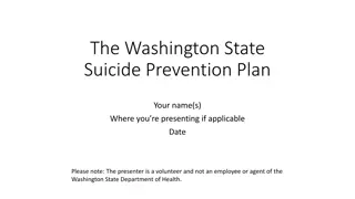 Washington State Suicide Prevention Plan Overview