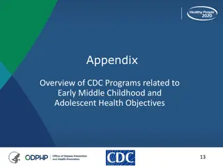 CDC Programs for Early Childhood and Adolescent Health