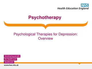 Psychological Therapies for Depression