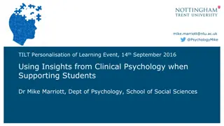 Insights from Clinical Psychology: Personalization of Learning Event