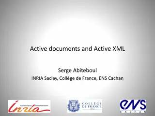 Active Documents and Active XML: Modeling Data-Intensive Distributed Systems