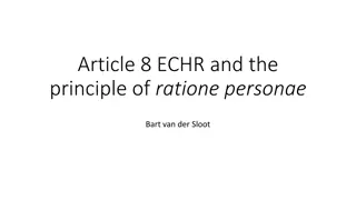 Protection of Personal Data under Article 8 ECHR and Ratione Personae Principle