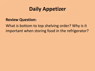 Importance of Bottom to Top Shelving Order in Refrigerator Food Storage