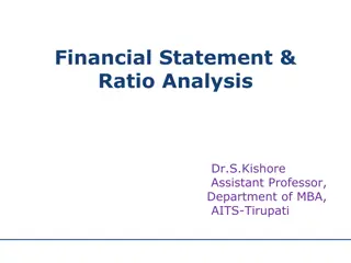 Financial Statement and Ratio Analysis