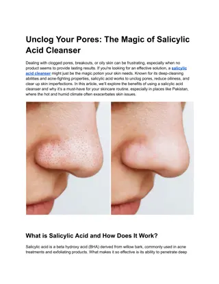 Unclog Your Pores The Magic of Salicylic Acid Cleanser