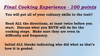 Ultimate Cooking Challenge: Final Cooking Experience