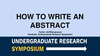 Mastering the Art of Writing Effective Abstracts