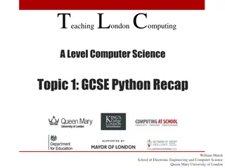 Introduction to Programming Concepts in A-Level Computer Science