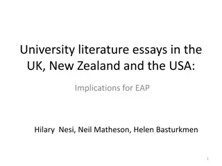 Comparative Analysis of University Literature Essays in Different English-Speaking Countries