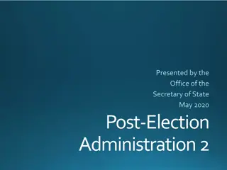 Post-Election Administration and Review Guide