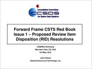 Proposed Review Items Disposition Resolutions at CSSMWG Workshop