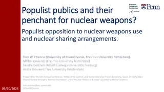 Understanding Populist Attitudes Towards Nuclear Weapons in Europe