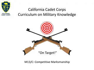 California Cadet Corps Curriculum on Competitive Marksmanship