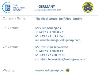 Germany: Founding Member of THLG 1987 - Riedl Group Overview