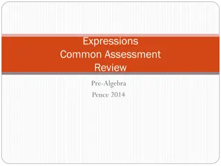 Pre-Algebra Review: Expressions and Exponents