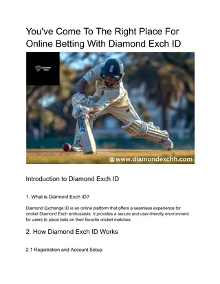 You've Come To The Right Place For Online Betting With Diamond Exch ID