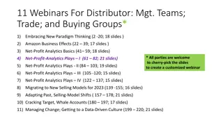 Strategic Webinars for Distributor Teams and Buying Groups