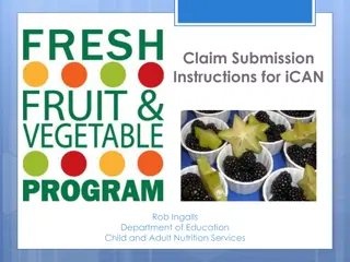 School Nutrition Program Claim Submission Guidelines