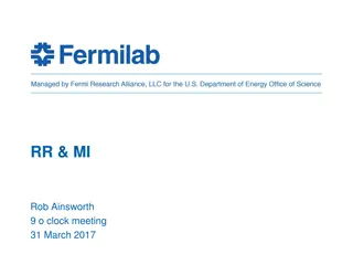 Machine Status Update Meeting with Rob Ainsworth on 31st March 2017