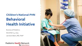 Integrated Behavioral Health Initiative for PHN Practices