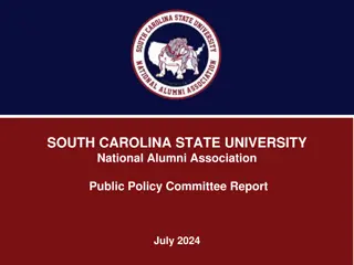 South Carolina State University National Alumni Association Public Policy Committee Report July 2024