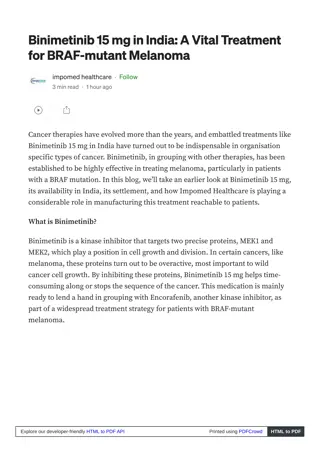 Your Guide to Binimetinib 15 mg: Effective Melanoma Treatment