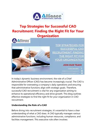 Top Strategies for Successful CAO Recruitment: Finding the Right Fit for Your