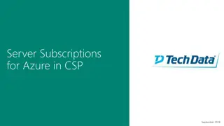 Insight into Azure Server Subscriptions for CSP - September 2018