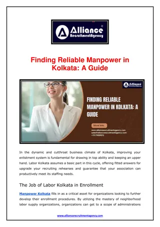 Finding Reliable Manpower in Kolkata - A Guide