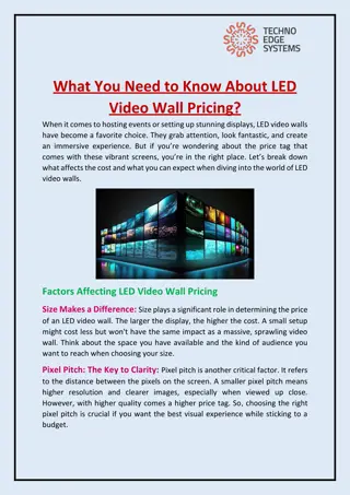 What You Need to Know About LED Video Wall Pricing?