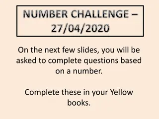 Number Challenge Activities for 27/04/2020