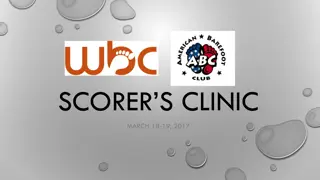 Scorer's Clinic - March 18-19, 2017