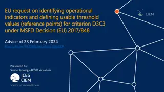 Advice on Identifying Operational Indicators and Threshold Values for Criterion D3C3 under MSFD Decision (EU) 2017/848