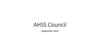 AHSS Council September 2015 Recovery Strategy Overview