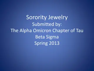 Tau Beta Sigma Sorority Jewelry Collection - Spring 2013