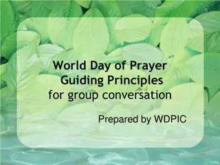 World Day of Prayer Guiding Principles for Group Conversation