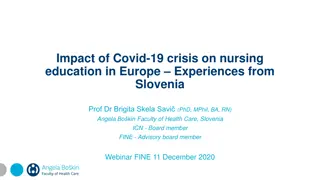 Impact of Covid-19 Crisis on Nursing Education in Europe: Experiences from Slovenia