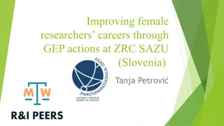 Strategies for Advancing Female Researchers' Careers at ZRC SAZU, Slovenia