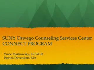 SUNY Oswego Counseling Services Center Connect Program Overview