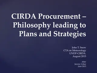 Challenges and Strategies in CIRDA Procurement Process