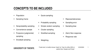 Sampling Methods in Research