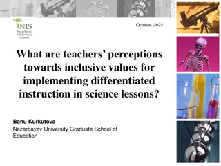 Teachers' Perceptions on Inclusive Values for Differentiated Science Instruction