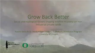 Exploring Social and Ecological Factors in Wildfire Recovery on Private Lands